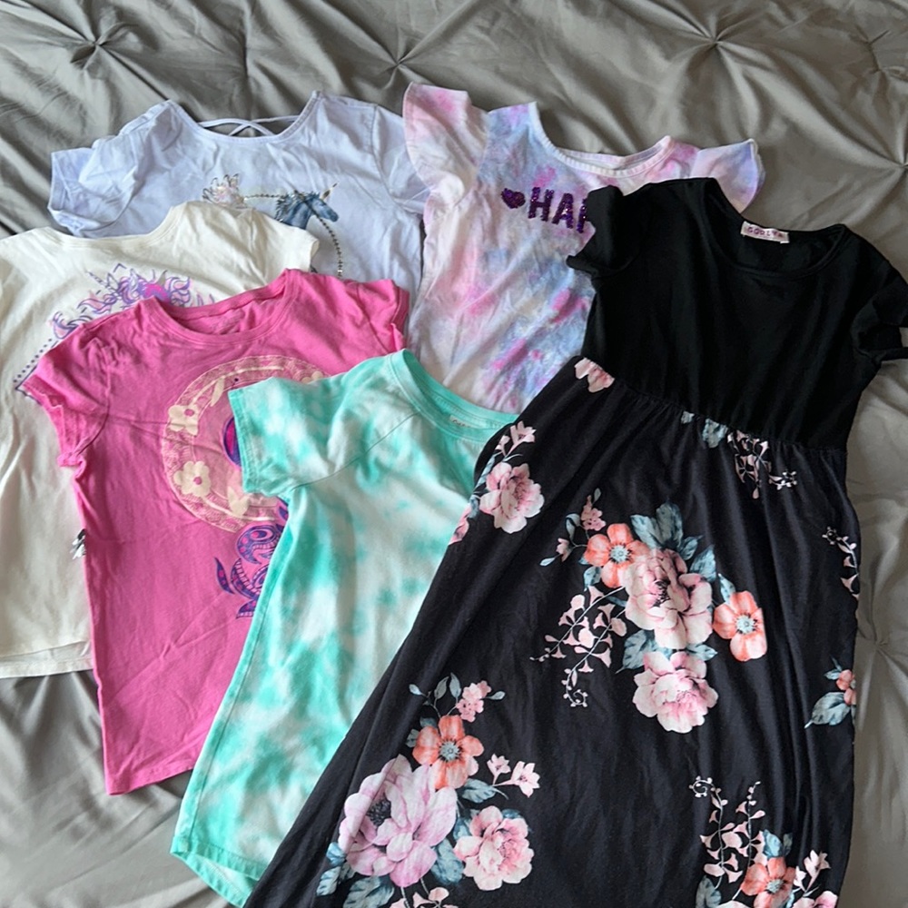 Girls short sleeve children’s place and cat and jack and dress